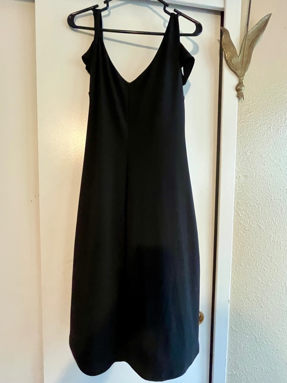 Ralph Lauren Black V-Neck Midi Slip Dress